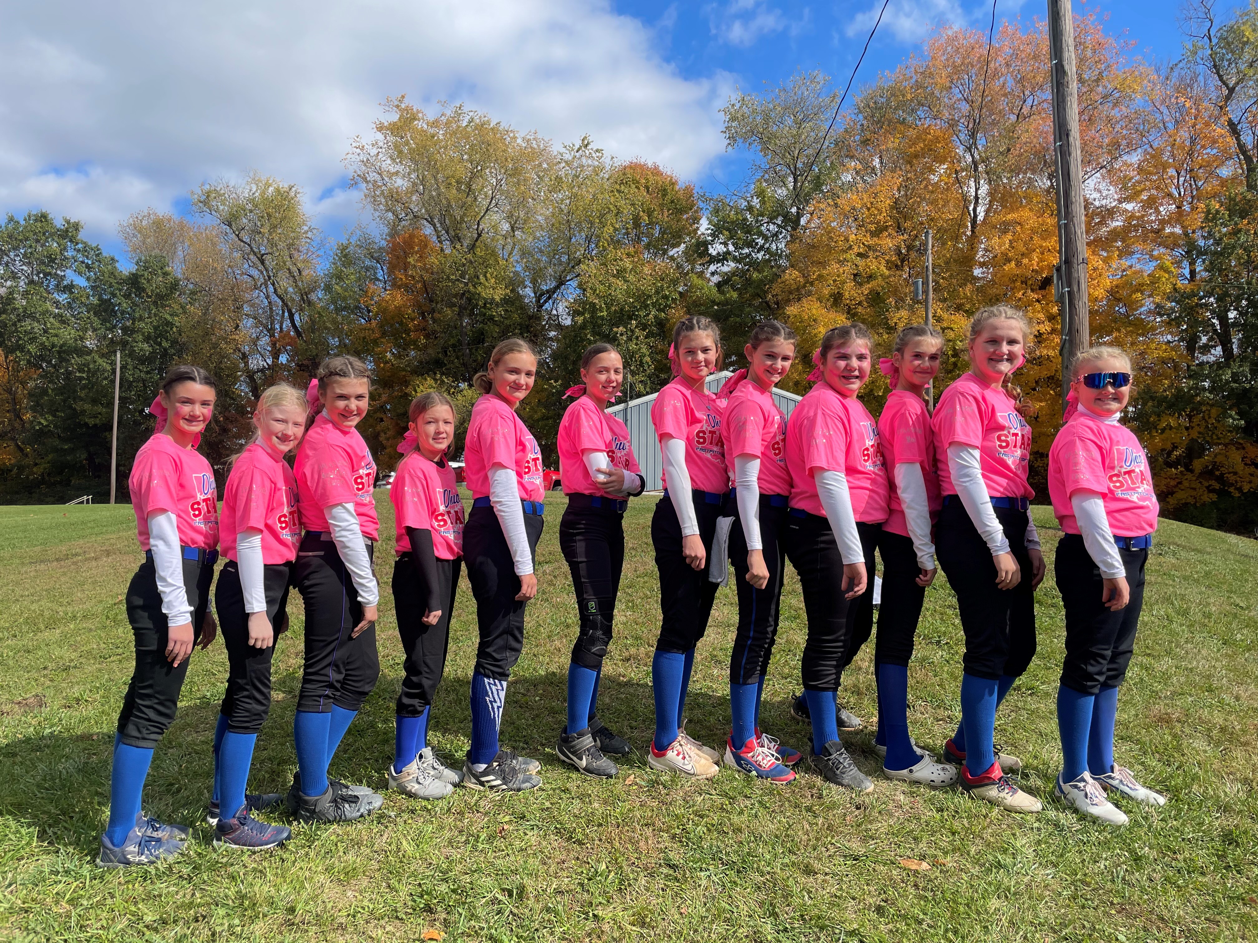 Ohio Starz team in pink shirts